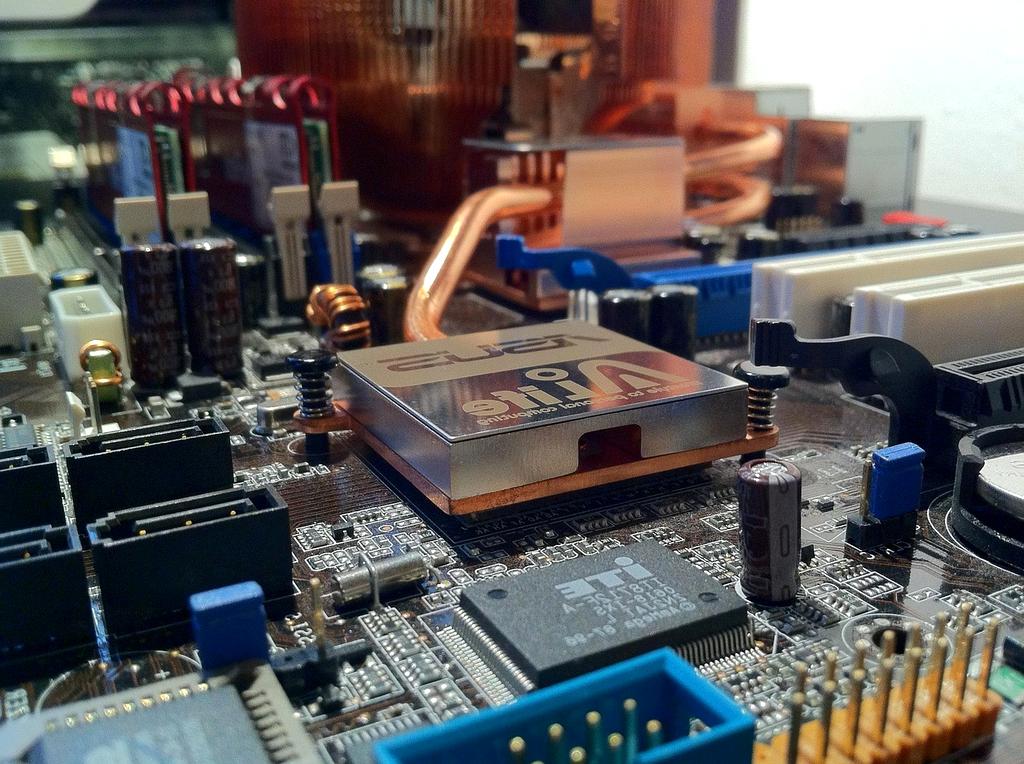 Close-up image of SSD internal components
